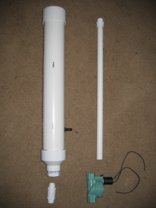 All the parts of the PVC air cannon